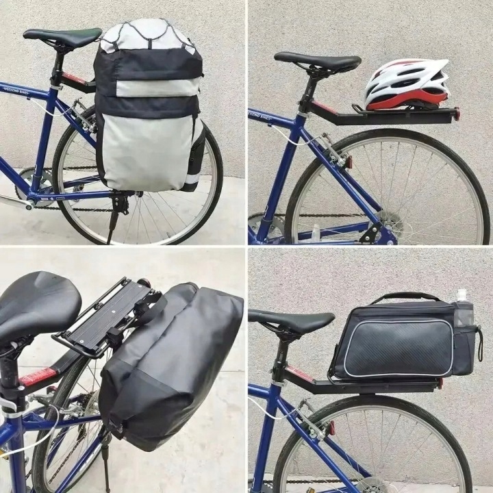Universali galinė aliumininė dviračio bagažinė, 40 × 12 cm, iki 9 kg kaina internetu