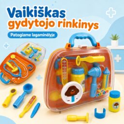 Vaikiškas gydytojo rinkinys lagaminėlyje kaina internetu