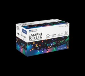 LED girlianda, 100 LED, 8 m, spalvota kaina internetu