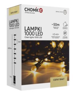 LED girlianda, 1000 LED, 53 m, šiltai balta kaina internetu