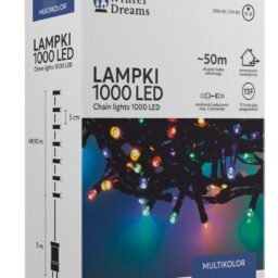 LED girlianda, 1000 LED, 53 m, spalvota kaina internetu
