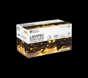 LED girlianda, 500 LED, 28 m, šiltai balta kaina internetu