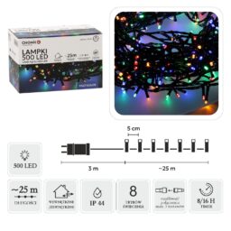 LED girlianda, 500 LED, 28 m, spalvota kaina internetu