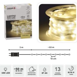 LED girlianda ant ritės, 500 LED, 53 m, šiltai balta kaina internetu