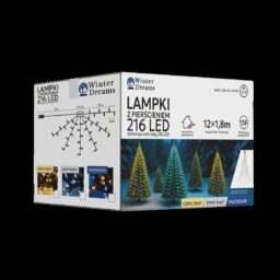 LED girlianda su žiedu, 12 × 1,8 m, 216 LED, šaltai balta kaina internetu