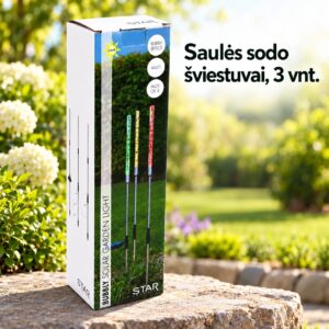 LED sodo šviestuvai, 3 vnt., geltona, žalia ir raudona kaina internetu