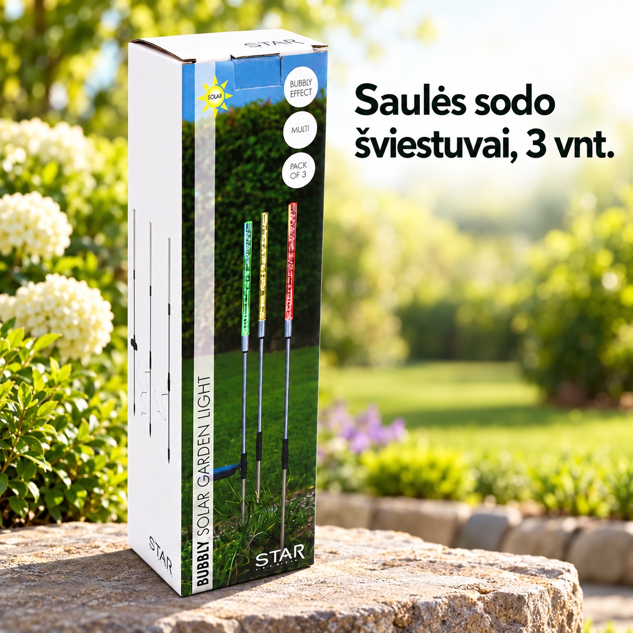 LED sodo šviestuvai, 3 vnt., geltona, žalia ir raudona kaina internetu
