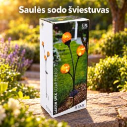 LED sodo šviestuvas su 3 dekostikliniais kamuoliukais kaina internetu