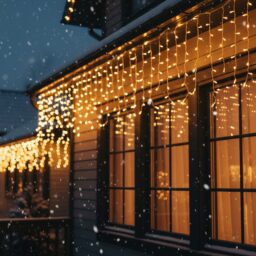 LED varveklių užuolaida, 300 LED, 12 m, šiltai balta su blyksniais kaina internetu