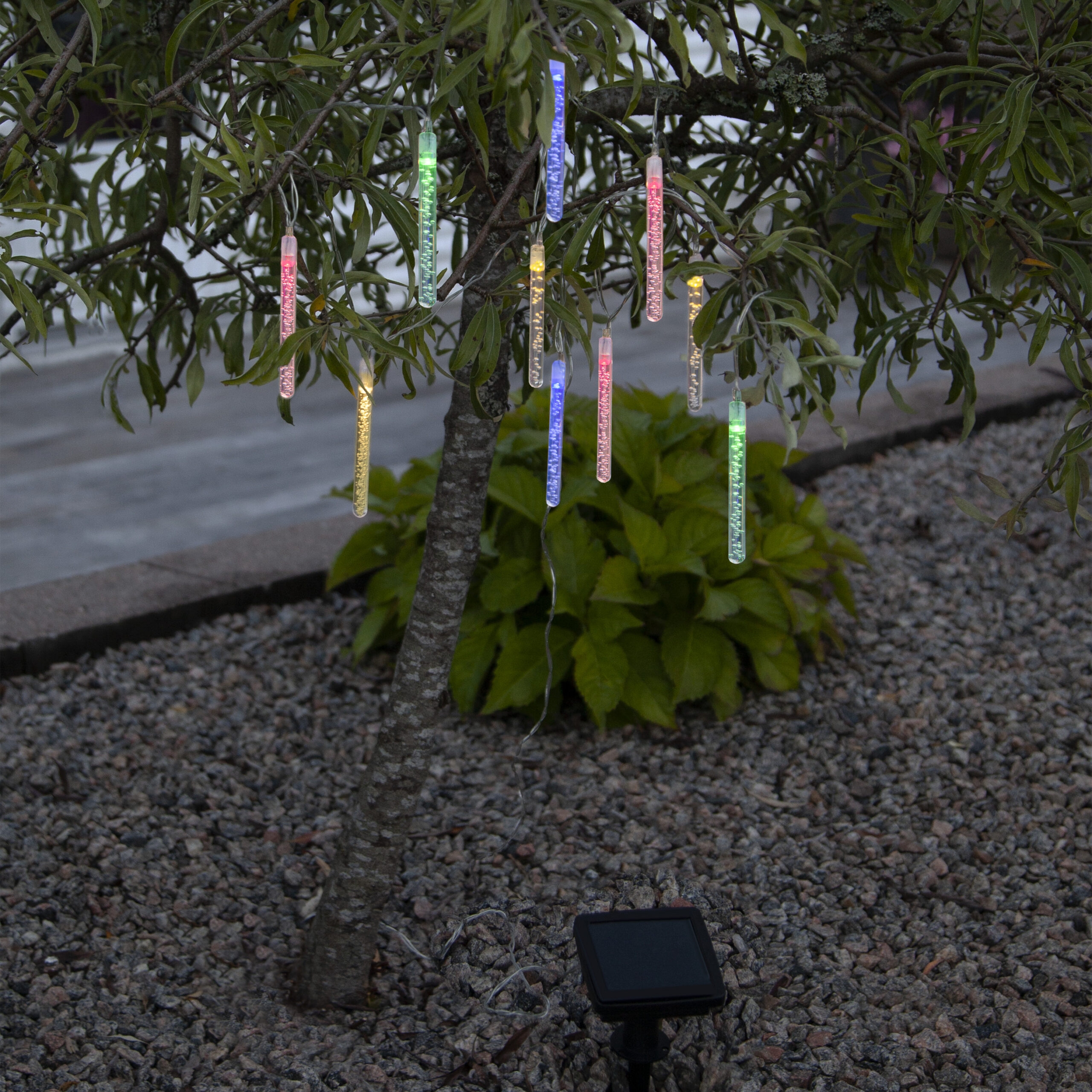 saulės energijos LED girlianda „bubbly“, 10 LED, 180 cm, įvairiaspalvė kaina internetu