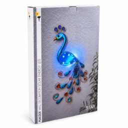 Sienos dekoracija „povas“ su saulės panele ir LED apšvietimu kaina internetu