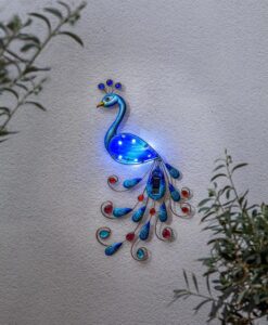 Sienos dekoracija „povas“ su saulės panele ir LED apšvietimu kaina internetu