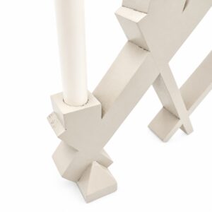 ŠVIESIAI PILKA medinė elektrinė žvakidė, 5 žvakių, 40 × 30 cm kaina internetu