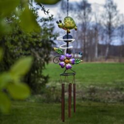 vėjo varpeliai „vėžlys“ su saulės panele ir 7 LED kaina internetu