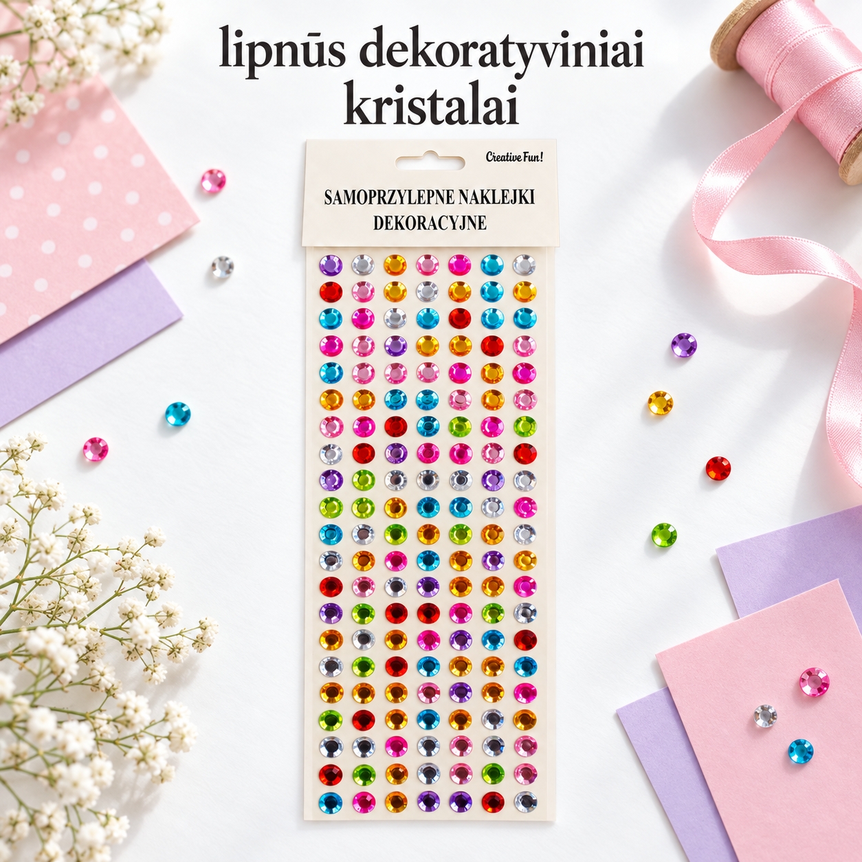 lipnūs dekoratyviniai kristalai, įvairiaspalviai kaina internetu